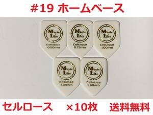 【1.00mm×10枚】 リッチー ブラックモア ホームベース セルロース 五角形 ピック MLピック 【#19】【送料無料】