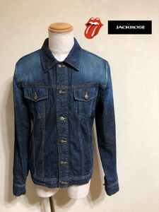 【良品】 JACKROSE VINTAGE ローリングストーンズ デニムジャケット Gジャン トップス サイズ5 長袖 インディゴブルー