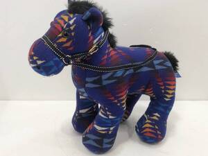 PENDLETON by GUND ペンドルトン HORSE 馬 ぬいぐるみ FRANKLIN フランクリンホース ブルー 置物 インテリア 現状品 AJ126100