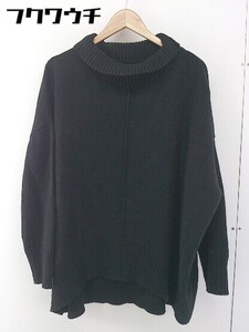 ◇ PATTERN TORSO パターントルソ antiqua 長袖 ニット セーター ブラック サイズF レディース