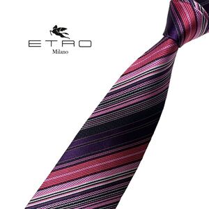 ETRO ネクタイ レジメンタル柄 ストライプ柄 エトロ　USED 中古 m1120