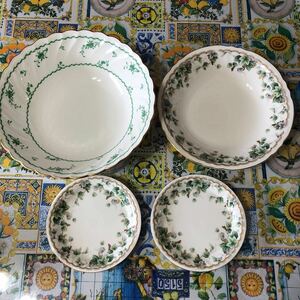 Noritake BONE CHINA サラダボール、NARUMI CHINA パスタプレートと取皿2枚