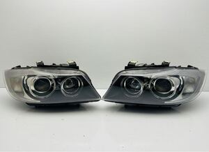 割れ無 BMW E90 E91 3シリーズ 純正 HID キセノン ヘッドライト ヘッドランプ 左右セット 63117161674.9/63117161673.9 (X194)