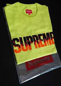 新品 Sサイズ Flame S/S Top Bright Green 19FW Supreme ネオン small 19AW 