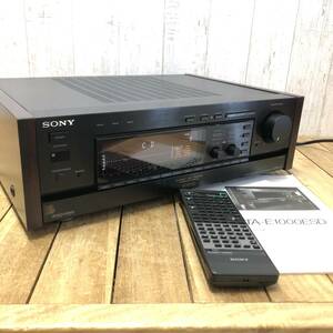 ＊【通電OK】SONY TA-E1000ESD AVコントロールアンプ リモコン/取扱説明書付 木目 音響機器 オーディオ機器 ソニー 動作未確認