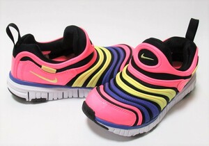 NIKE DYNAMO FREE PS ピンク マルチカラー 20cm ナイキ ダイナモ フリー キッズ スリッポン 運動靴 ブラック 343738-025