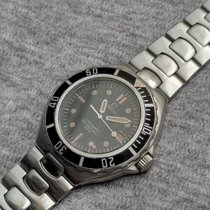 OMEGA seamaster professional QZ ジャンク 腕時計 オメガ ダイバー 黒文字盤 ヴィンテージ