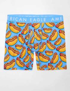 *ラスト2 * AE アメリカンイーグル ボクサーブリーフ トランクス AEO Hot Dogs 6" Classic Boxer Brief S / LIGHT BLUE *