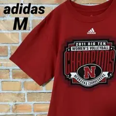 adidas ビッグプリント デカロゴ USA Nebraska 半袖 Tシャツ