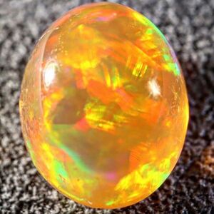 天然ファイアオパール メキシコ産 2.860ct 欧泊 裸石 宝石 ジュエリー 遊色 ファイヤーオパール 天然 墨西哥 loose jewelry fire opal