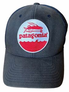 ★★★2008年製 patagonia パタゴニア 初期フライングフィッシュ トラッカーキャップ メッシュキャップ29035 F8 紺ネービー★★★