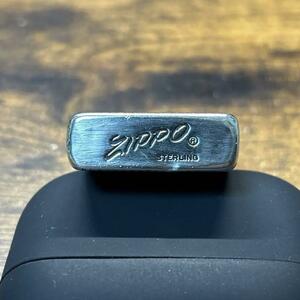 ZIPPO STERLING 純銀 イタリック エンジンターン スリム 逆打ち