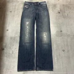 00s grunge diesel damage flare denim