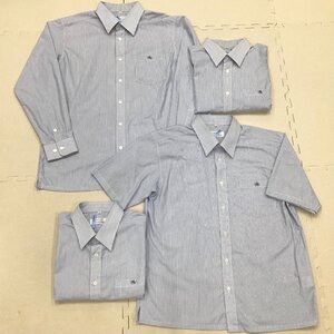 O859/T1026(中古)栃木県 鹿沼南高校 女子制服 4点 /指定品/長袖:L/半袖:L/COLLEGE ACE/青系/ストライプ柄/制服/男女不明/学生服/まとめ売り