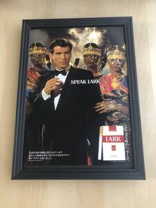 kj ★額装品★ ラーク ピアースブロスナン 007 広告 貴重写真 A4サイズ額入り ポスター風デザイン 煙草 ジェームズボンド DVD 映画 たばこ