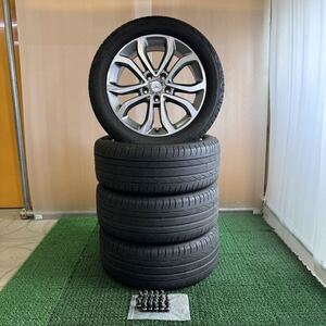 【844】Mベンツ Cクラス純正アルミセット 17×7J+48.5 112-5H 中古品4本 ボルトナット付属