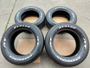 溝あり! ダンロップ グラントレック AT25 265/60R18 2019年 中古4本 ホワイトレター ハイラックスサーフ ランドクルーザープラド パジェロ