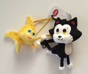 未使用 保管品　フィガロ & クレオ ぬいぐるみカーテンタッセル ディズニー ストア Figaro & Cleo Plush Curtain Tassels Disney Pinocchio