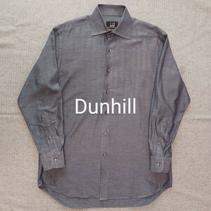 極美品 Dunhill ヘリンボーン コットン シャツ ダンヒル 国内正規品 Mサイズ クリーニング済み