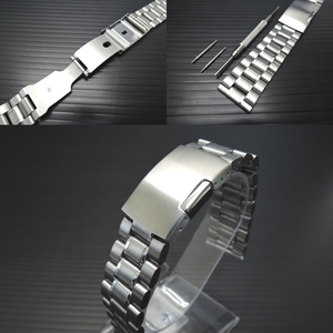 22mm ステンレス 腕時計 ベルト 無垢 バネ棒 工具付き