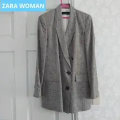 ZARA WOMAN ダブルブレスト チェック柄ジャケット