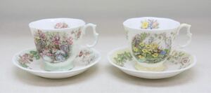 ロイヤルドルトン ROYAL DOULTON ブランブリーヘッジ　BRAMBLY HEDGE スプリング　サマー　 カップ＆ソーサー　2客セット