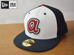 B169《未使用品》NEW ERA ニューエラ 59FIFTY【7-5/8 - 60.6cm】ATLANTA BRAVES ブレーブス MLB フラット 帽子 キャップ USモデル