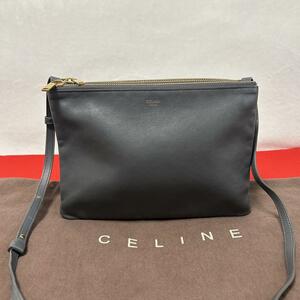 CELINE セリーヌ トリオ ショルダーバッグ グレー