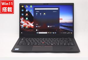 中古 フルHD タッチ 14型 Lenovo ThinkPad 6th X1 Carbon Windows11 八世代 i5-8250U 8GB NVMe 256GB-SSD カメラ 無線 Office付 管:1049v