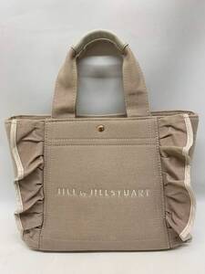 良品 ジルバイ ジルスチュアート JILL BY JILLSTUART フリルトートバッグ 小 モカ　12時間以内に発送