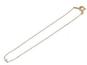 美品 ete エテ K18PG × ダイヤモンド 0.01ct ブレスレット ☆ レディース ジュエリー チェーン ピンクゴールド ▼ 6I