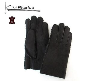 送料185円■ip123■▼メンズ クロダ elegant leather gloves 羊革ボア手袋 ブラック 14300円相当【シンオク】【クリックポスト発送】