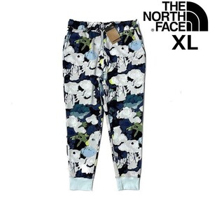 1円～!売切!【正規新品】THE NORTH FACE◆ALL OVER PRINT JOGGER ジョガーパンツ US限定 フローラル 裏起毛(XL)紺 総柄 190110-35