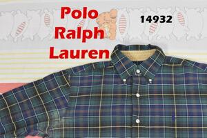 ポロラルフローレン ネルシャツ 14932 綿100％ Ralph Lauren