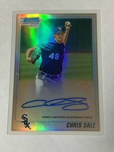 CHRIS SALE 2010 BOWMAN CHROME RC REFRACTOR AUTO /500 やや傷有り BRAVES WHITESOX