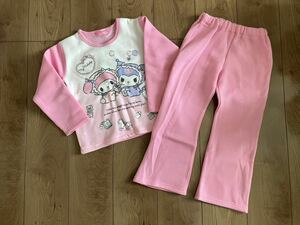 新品 サンリオ 女の子 キッズ マイメロ クロミ 裏起毛 パジャマ 110センチ