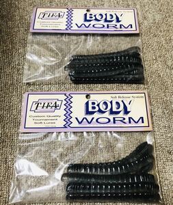 TIFA BODYWORM ボディワーム usa 4 パープルグリーンネオン　8P ２セット　未使用　その②