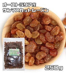 サンマスカットレーズン 250ｇ オーストラリア産 世界美食探究 （メール便）ドライフルーツ シードレス サルタナ種 干しぶどう 製菓 製パン