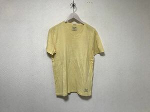 本物アバクロアンドフィッチAbercrombie&FitchコットンVネック半袖TシャツメンズアメカジサーフミリタリービジネススーツイエローS