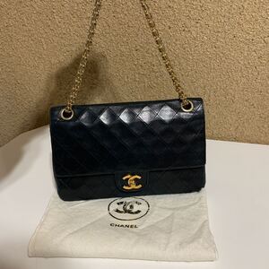 希少　 CHANEL シャネル ゴールド金具 マトラッセ キルティング ダブルフラップ　ターンロック　チェーンバッグ　ハンドバッグ　ココマーク