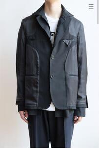 21AW sacai Suiting Jacket サイズ 1 ブラック サカイ スーチング ジャケット ブルゾン MA-1 ニット パーカー NIKE スニーカー 21-02550M