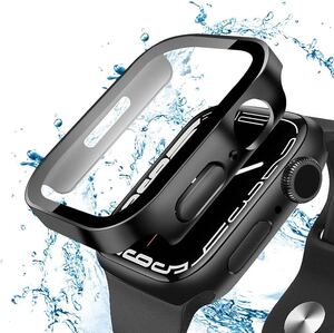 d-508 【2023改良モデル】ANYOI 対応 アップルウォッチ カバー 44mm 対応 IWatch SE2/SE/6/5/4 ケース 3D直角エッジデザインマットブラック