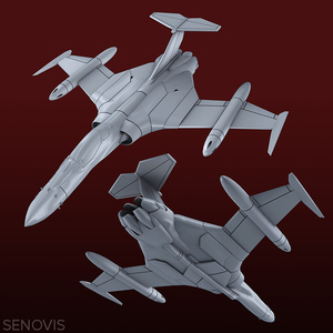 1/144 Sv-154 スヴァート 3Dプリント SVARD 未組立 宇宙船 宇宙戦闘機 Spacecraft Space Ship Space Fighter SF