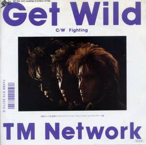 Get Wild／TM Network　(シングル・レコード) C/W　Fighting（君のファイティング）、TMネットワーク、小室哲哉、シティーハンター