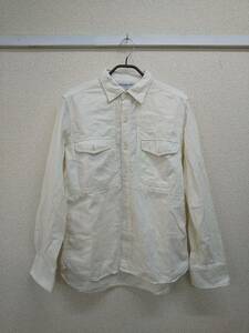 M2-00050 佐川急便 【中古品】GENUIN GARMENT 長袖 シャツ メンズ Sサイズ ホワイト