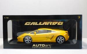 ■1円～ オートアート 1/18 ランボルギーニ ガヤルド（イエロー）AUTOart Lamborghini Gallardo ミニカー モデルカー■未使用