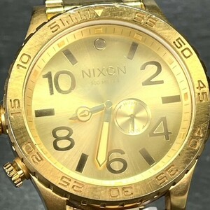 NIXON ニクソン 腕時計 クオーツ THE 51-30 TIDE ALL GOLD オールゴールド A057502 ゴールド ラウンド アナログ メンズ 電池交換済み