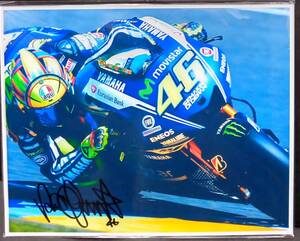 ○バレンティーノ・ロッシ 直筆サインフォト/写真 MotoGP Valentino Rossi　YAMAHA　史上最強のライダー　#46