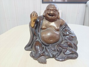 ●備前焼　布袋様● 置物 七福神 オブジェ 縁起物 インテリア