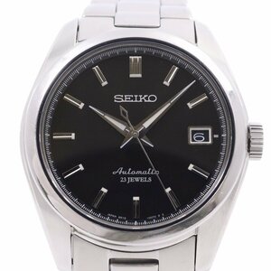 【訳あり品】SEIKO セイコー メカニカル 自動巻き メンズ 腕時計 黒文字盤 裏スケ 純正SSベルト SARB033 / 6R15-00C0【いおき質店】